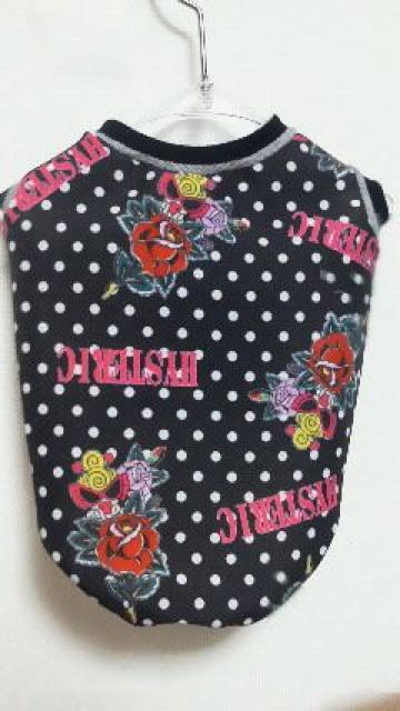 ハンドメイド*ヒスミニTシャツ*バラ ボーダー・バラ・ドット・犬用*M < ペット/手芸/園芸  ハンドメイド*ヒスミニTシャツ*バラ ボーダー・バラ・ドット・犬用*M  < ペット/手芸/園芸の