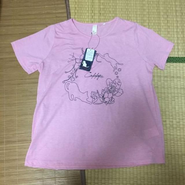 大きいサイズ4L・ロゴ&猫リース柄Tシャツ。 < 女性ファッション  大きいサイズ4L・ロゴ&猫リース柄Tシャツ。  < 女性ファッションの