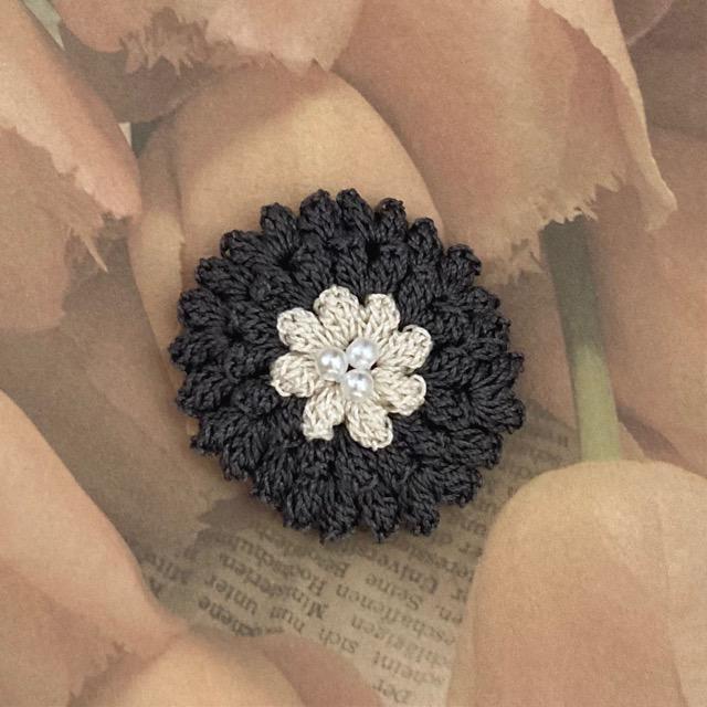 ハンドメイド♪レース編み ダリア風お花モチーフ < 女性ファッション  ハンドメイド♪レース編み ダリア風お花モチーフ  < 女性ファッションの