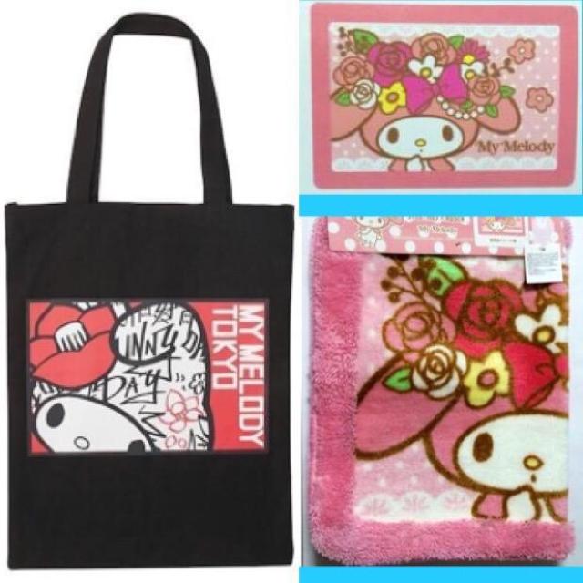 【マイメロディ】2点『@トートバッグ 限定品Aバスマット』新品 < アニメ/コミック/キャラクター  【マイメロディ】2点『@トートバッグ 限定品Aバスマット』新品  < アニメ/コミック/キャラクターの