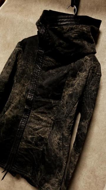 新品KMRIIケムリ Hooded Twill Boa Coat BLACK×KHAKI 2 < ブランド  新品KMRIIケムリ Hooded Twill Boa Coat BLACK×KHAKI 2 < ブランドの