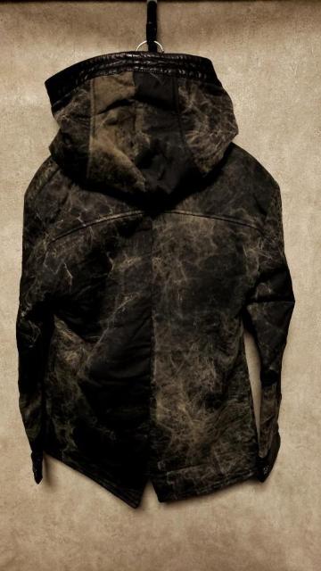 新品KMRIIケムリ Hooded Twill Boa Coat BLACK×KHAKI 2 < ブランド  新品KMRIIケムリ Hooded Twill Boa Coat BLACK×KHAKI 2 < ブランドの