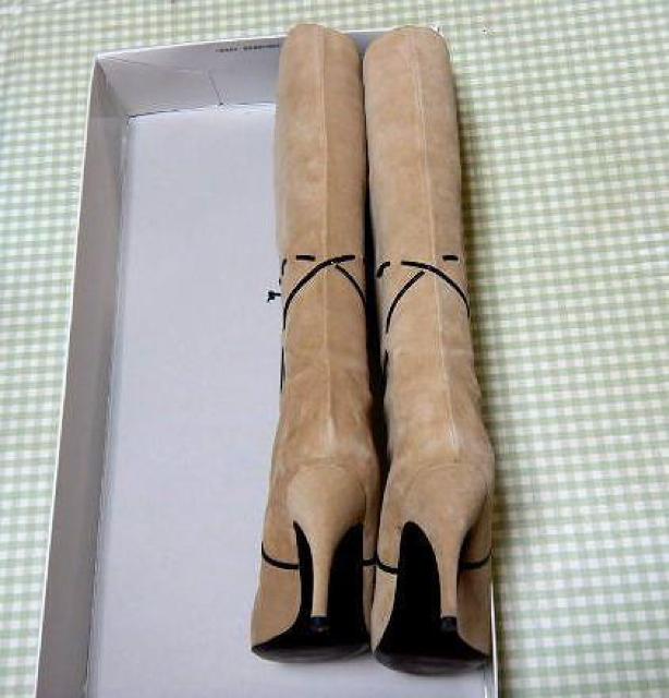 ◆ginza kanematsu 銀座かねまつ ロングブーツ スウェード 23 中古品 < 女性ファッション  ◆ginza kanematsu 銀座かねまつ ロングブーツ スウェード 23 中古品 < 女性ファッションの