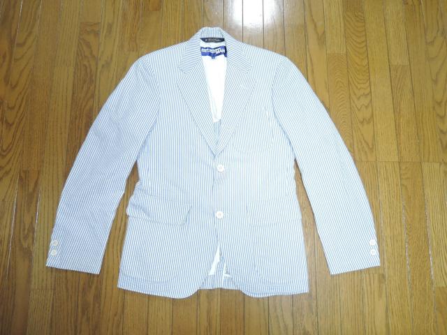 JUNYA WATANABE MAN �W���������^�i�x�~�u���b�N�X�u���U�[�X �V�A�T�b�J�[ �e�[���[�h�W���P�b�g XS �X�g���C�v �� �u�����h�� 