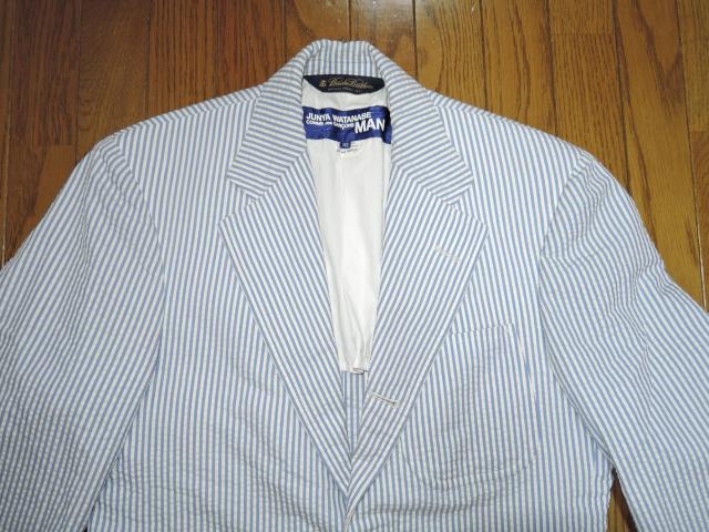 JUNYA WATANABE MAN �W���������^�i�x�~�u���b�N�X�u���U�[�X �V�A�T�b�J�[ �e�[���[�h�W���P�b�g XS �X�g���C�v �� �u�����h�� 