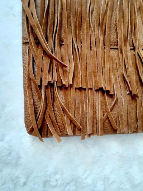 フェイクレザー フリンジ ブラウン クラッチバッグ ポーチ コスメ < 女性ファッション  フェイクレザー フリンジ ブラウン クラッチバッグ ポーチ コスメ < 女性ファッションの