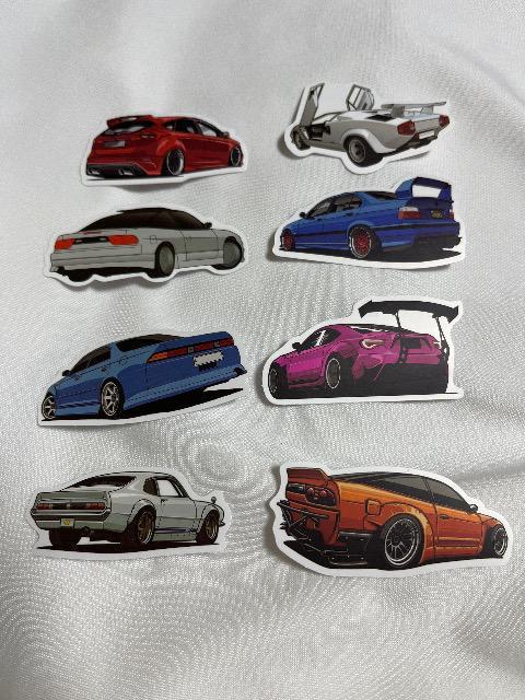 自動車 車 スポーツカー デザイン 防水 シール 8枚  斜め リア < 自動車/バイク 自動車 車 スポーツカー デザイン 防水 シール 8枚  斜め リア < 自動車/バイク