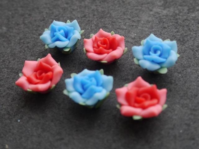 樹脂粘土パーツ 手芸・アクセサリーパーツ  薔薇 パーツ 6個セット デコパーツ < 香水/コスメ/ネイル  樹脂粘土パーツ 手芸・アクセサリーパーツ  薔薇 パーツ 6個セット デコパーツ < 香水/コスメ/ネイルの