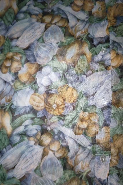 ★新品濃緑×野菜柄七分丈袖ロング丈シャツ3L < 女性ファッション  ★新品濃緑×野菜柄七分丈袖ロング丈シャツ3L < 女性ファッションの