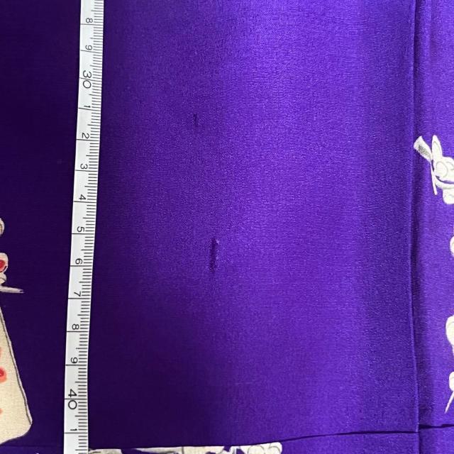 送料込 銘仙 アンティーク 着物 小紋 袷 紫 青 花柄 正絹 < 女性ファッション 送料込 銘仙 アンティーク 着物 小紋 袷 紫 青 花柄 正絹 < 女性ファッションの