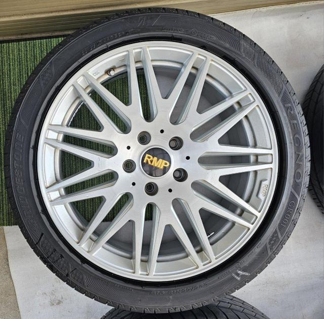 MID RMPアルミ ホイール18インチ7J 55 114.3/5Hハブ径73mmタイヤ付き4本セツトREGNO レグノ < 自動車/バイク MID RMPアルミ ホイール18インチ7J 55 114.3/5Hハブ径73mmタイヤ付き4本セツトREGNO レグノ < 自動車/バイク