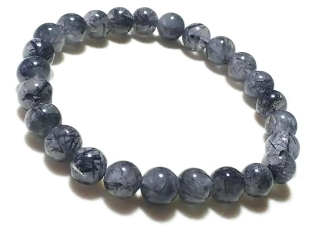 天然石★ブラックルチル 8mm ブレス < 女性アクセサリー/時計 天然石★ブラックルチル 8mm ブレス < 女性アクセサリー/時計の
