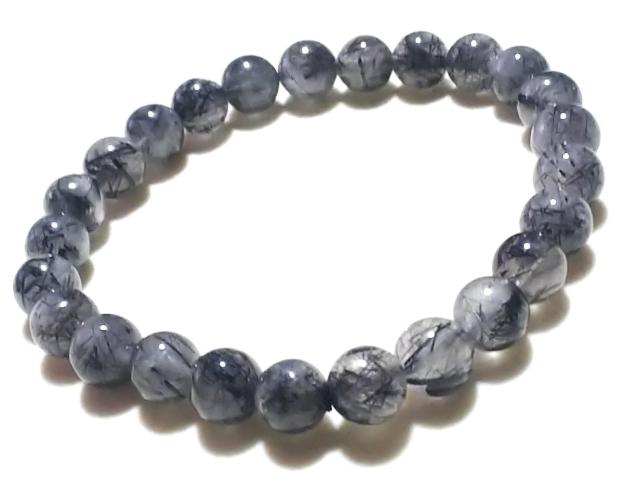 天然石★ブラックルチル 8mm ブレス < 女性アクセサリー/時計 天然石★ブラックルチル 8mm ブレス < 女性アクセサリー/時計の