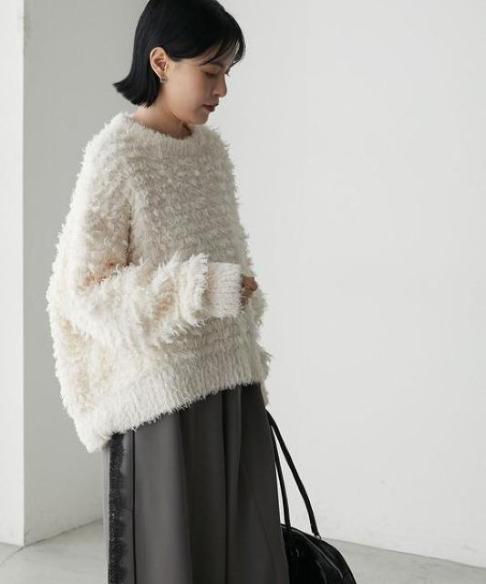 forksy ループシャギーオーバーサイズニット < 女性ファッション forksy ループシャギーオーバーサイズニット < 女性ファッションの