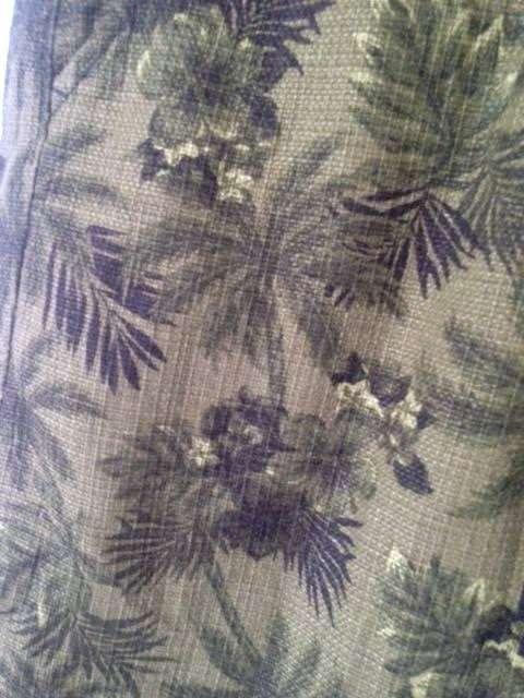 CROCODILE◆ハイビスカス ヤシの木 麻混 カーキ スカート L < ブランド  CROCODILE◆ハイビスカス ヤシの木 麻混 カーキ スカート L < ブランドの