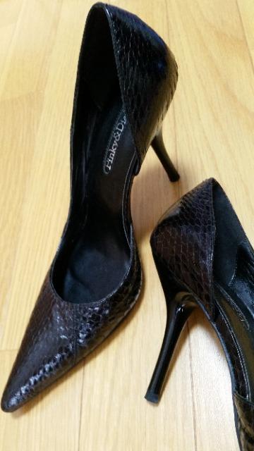 ピンキー&ダイアン クロコ柄ヒール 黒 M < ブランド  ピンキー&ダイアン クロコ柄ヒール 黒 M < ブランドの