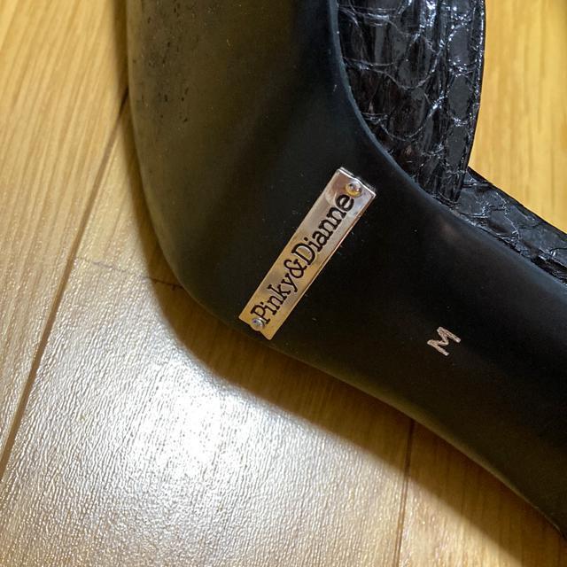 ピンキー&ダイアン クロコ柄ヒール 黒 M < ブランド  ピンキー&ダイアン クロコ柄ヒール 黒 M < ブランドの