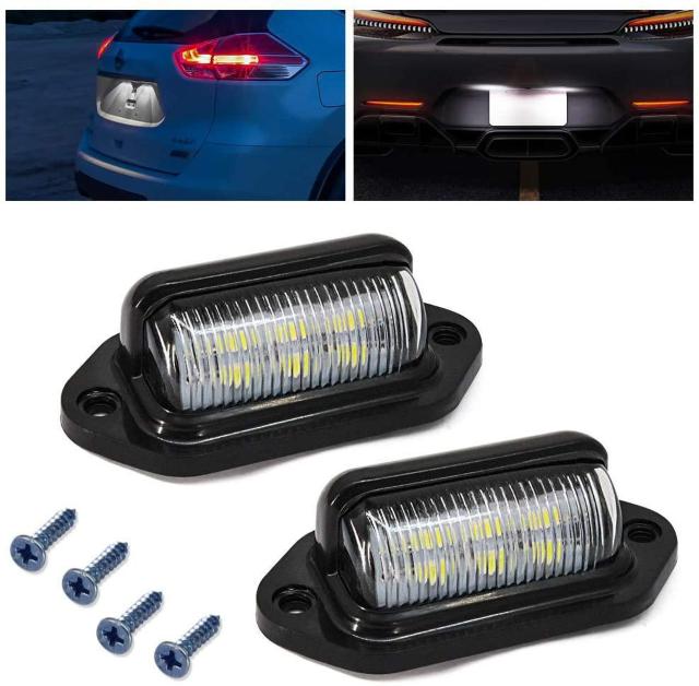 ライセンスランプ  6連 SMDチップ 小型 汎用 ホワイト 2個入り < 自動車/バイク ライセンスランプ  6連 SMDチップ 小型 汎用 ホワイト 2個入り < 自動車/バイク