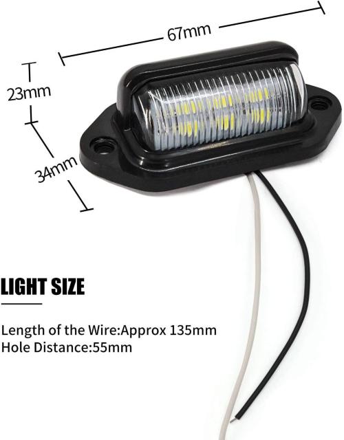 ライセンスランプ  6連 SMDチップ 小型 汎用 ホワイト 2個入り < 自動車/バイク ライセンスランプ  6連 SMDチップ 小型 汎用 ホワイト 2個入り < 自動車/バイク