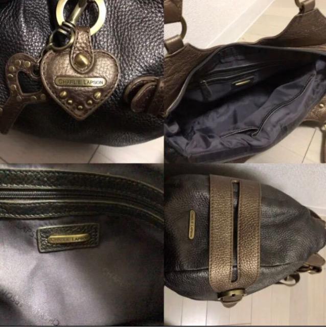 ★特価★美品charlie LAPSONチャーリーラプソン高級ブランドレザー本革ショルダーバッグスタイリッシュ希少品薄グリーン < 女性ファッション  ★特価★美品charlie LAPSONチャーリーラプソン高級ブランドレザー本革ショルダーバッグスタイリッシュ希少品薄グリーン < 女性ファッションの