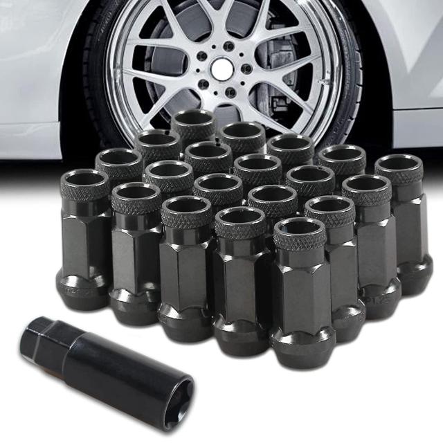 スチール製 ホイールナットM12 x P1.5 高さ48mm 20個セット 貫通ナット < 自動車/バイク スチール製 ホイールナットM12 x P1.5 高さ48mm 20個セット 貫通ナット < 自動車/バイク