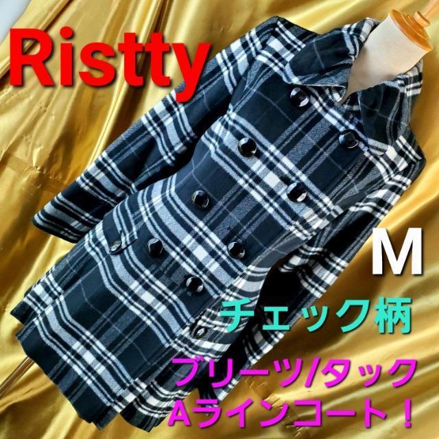 込み★445★Ristty/リスティー★チェック柄タック入りAラインコート★M★ < 女性ファッション  込み★445★Ristty/リスティー★チェック柄タック入りAラインコート★M★  < 女性ファッションの