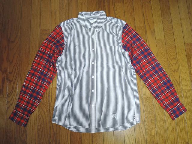 uniform experiment ストライプシャツ 2 袖チェック柄 切替え ユニフォームエクスペリメント SOPHNET. < ブランド  uniform experiment ストライプシャツ 2 袖チェック柄 切替え ユニフォームエクスペリメント SOPHNET.  < ブランドの