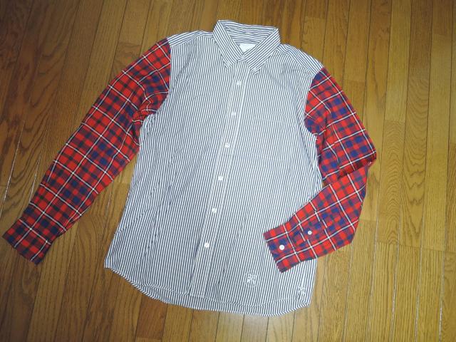 uniform experiment ストライプシャツ 2 袖チェック柄 切替え ユニフォームエクスペリメント SOPHNET. < ブランド  uniform experiment ストライプシャツ 2 袖チェック柄 切替え ユニフォームエクスペリメント SOPHNET. < ブランドの