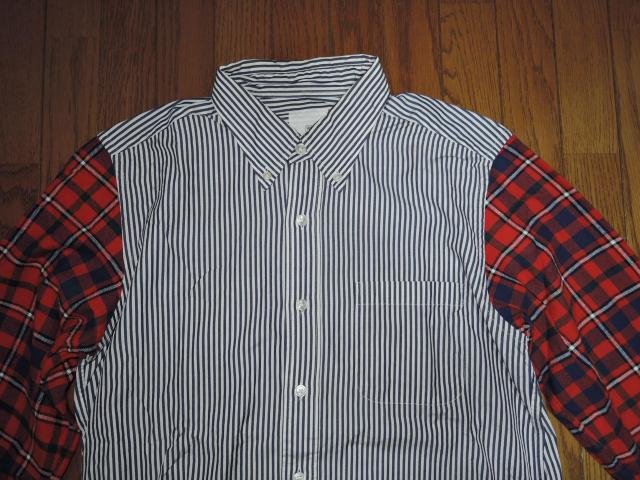 uniform experiment ストライプシャツ 2 袖チェック柄 切替え ユニフォームエクスペリメント SOPHNET. < ブランド  uniform experiment ストライプシャツ 2 袖チェック柄 切替え ユニフォームエクスペリメント SOPHNET. < ブランドの