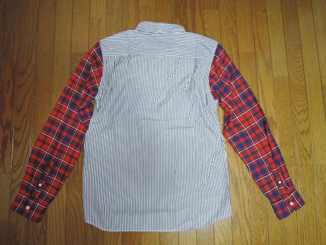 uniform experiment ストライプシャツ 2 袖チェック柄 切替え ユニフォームエクスペリメント SOPHNET. < ブランド  uniform experiment ストライプシャツ 2 袖チェック柄 切替え ユニフォームエクスペリメント SOPHNET. < ブランドの