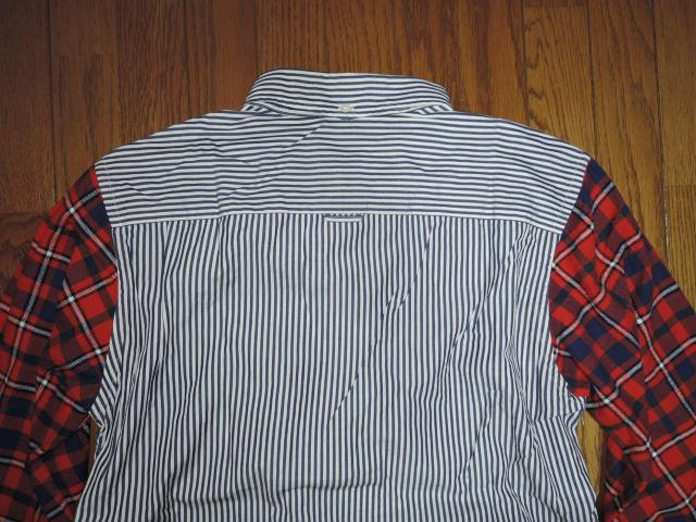 uniform experiment ストライプシャツ 2 袖チェック柄 切替え ユニフォームエクスペリメント SOPHNET. < ブランド  uniform experiment ストライプシャツ 2 袖チェック柄 切替え ユニフォームエクスペリメント SOPHNET. < ブランドの