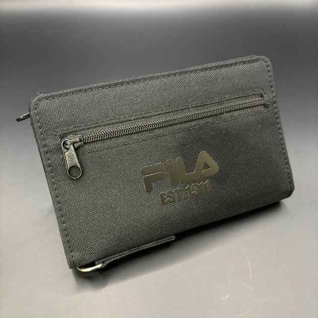 即決 FILA フィラ 二つ折り財布 ウォレット ブラック < ブランド  即決 FILA フィラ 二つ折り財布 ウォレット ブラック < ブランドの