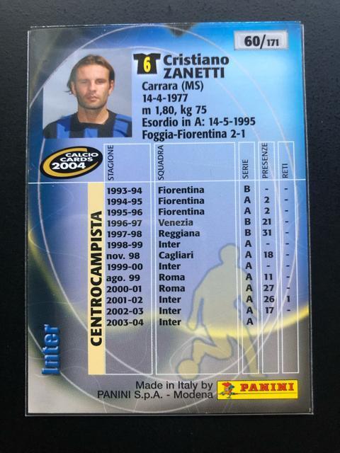 2004calcio PANINI/NO-69・inter・cristiano・ZANETTI < トレーディングカード  2004calcio PANINI/NO-69・inter・cristiano・ZANETTI < トレーディングカードの