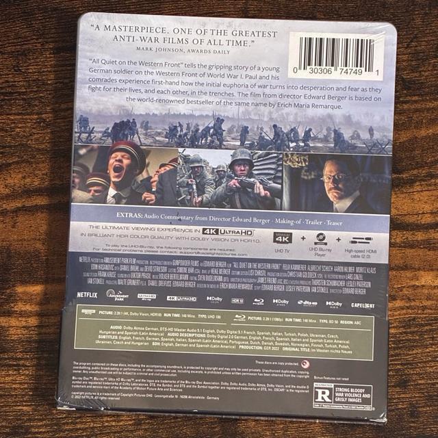 西部戦線異状なし 4K UHD スチールブック Ultra HD Blu-ray 輸入盤【海外限定版】【新品】 < CD/DVD/ビデオ 西部戦線異状なし 4K UHD スチールブック Ultra HD Blu-ray 輸入盤【海外限定版】【新品】 < CD/DVD/ビデオの