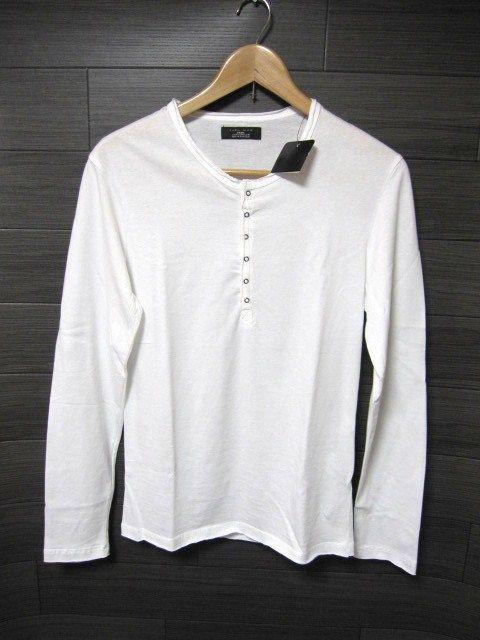 ☆ZARA/ザラ 切り放し加工 ロングTシャツ/メンズ・M/ホワイト☆新品 < ブランド ☆ZARA/ザラ 切り放し加工 ロングTシャツ/メンズ・M/ホワイト☆新品 < ブランドの