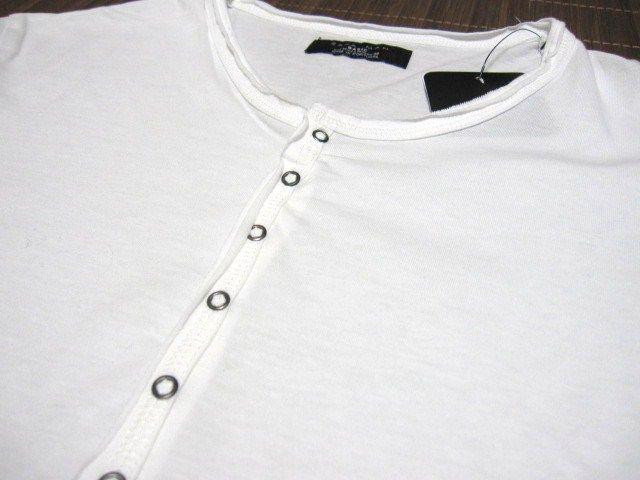 ☆ZARA/ザラ 切り放し加工 ロングTシャツ/メンズ・M/ホワイト☆新品 < ブランド ☆ZARA/ザラ 切り放し加工 ロングTシャツ/メンズ・M/ホワイト☆新品 < ブランドの