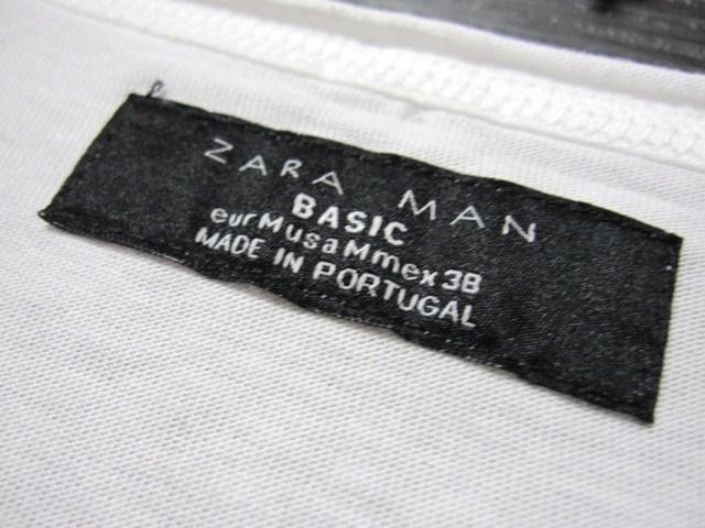 ☆ZARA/ザラ 切り放し加工 ロングTシャツ/メンズ・M/ホワイト☆新品 < ブランド ☆ZARA/ザラ 切り放し加工 ロングTシャツ/メンズ・M/ホワイト☆新品 < ブランドの