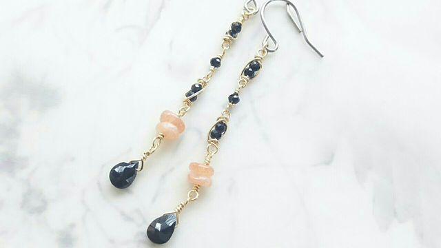 14kgf*ハロウィンカラーのロングピアス* 17038 < 女性アクセサリー/時計  14kgf*ハロウィンカラーのロングピアス* 17038  < 女性アクセサリー/時計の