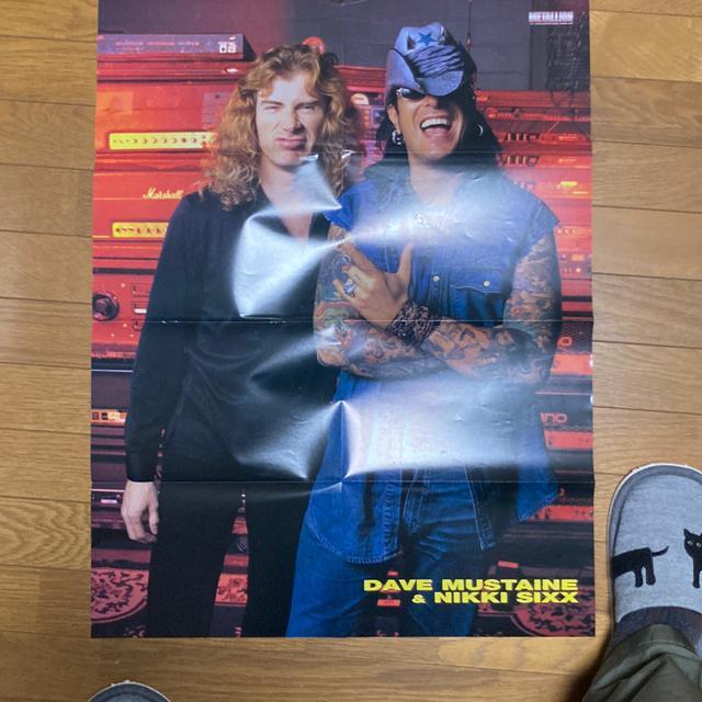 両面ポスター デイヴ・ムステイン & ニッキー・シックス motley crue、MEGADETH ハードロック ヘヴィメタル < タレントグッズ  両面ポスター デイヴ・ムステイン & ニッキー・シックス motley crue、MEGADETH ハードロック ヘヴィメタル  < タレントグッズの