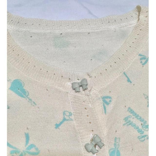 可愛いプリント ボレロカーディガン 白#XS < 女性ファッション  可愛いプリント ボレロカーディガン 白#XS < 女性ファッションの