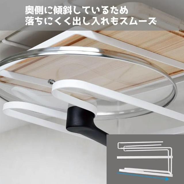 《New》デッドスペースを有効活用★吊戸棚下収納ラック まな板&鍋フタ★マットホワイト < インテリア/ライフ  《New》デッドスペースを有効活用★吊戸棚下収納ラック まな板&鍋フタ★マットホワイト < インテリア/ライフの