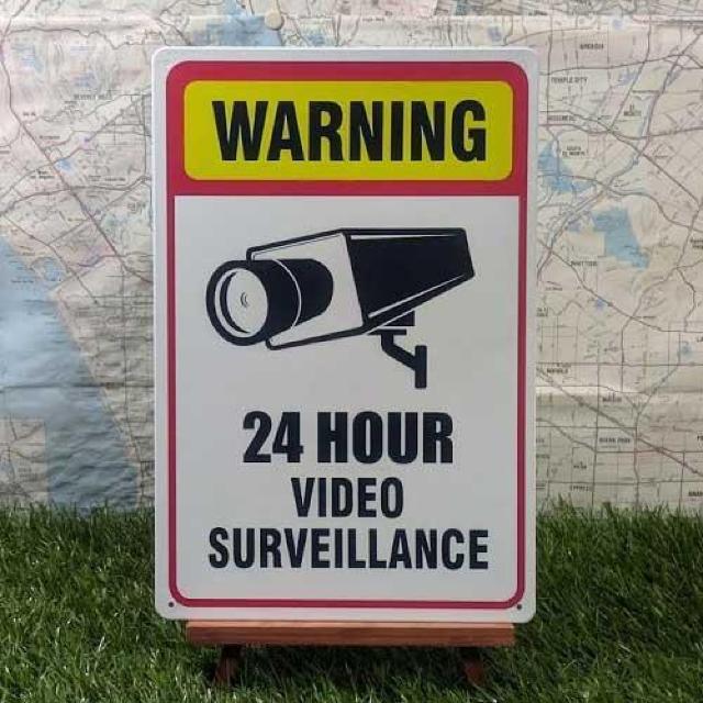 新品【ブリキ看板】Warning/警告 24時間監視中 < ホビー  新品【ブリキ看板】Warning/警告 24時間監視中  < ホビーの