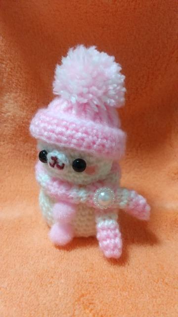 うさ雪だるま*編みぐるみ(ピンク) < ペット/手芸/園芸 うさ雪だるま*編みぐるみ(ピンク) < ペット/手芸/園芸の