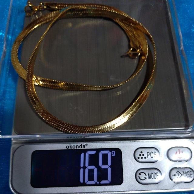 遺品整理 18k刻印あり ゴールドネックレス ヘリンボーン メンズ レディース < 男性アクセサリー/時計 遺品整理 18k刻印あり ゴールドネックレス ヘリンボーン メンズ レディース < 男性アクセサリー/時計の