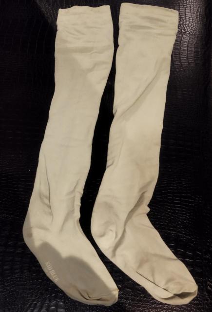 KID BLUE キッドブルー USED クリームグリーン色 ニーハイソックス < 女性ファッション KID BLUE キッドブルー USED クリームグリーン色 ニーハイソックス < 女性ファッションの