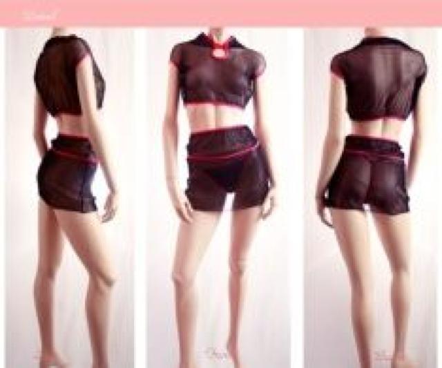 フリーサイズ!チャイナ風!新品シースルーコスチューム3点セット! < 女性ファッション  フリーサイズ!チャイナ風!新品シースルーコスチューム3点セット! < 女性ファッションの