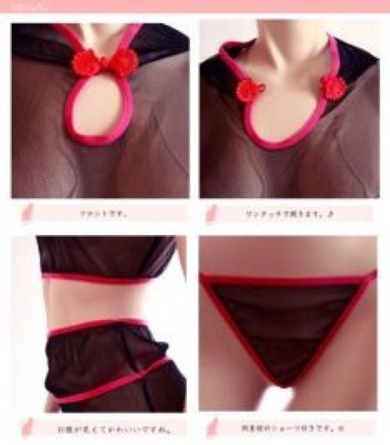 フリーサイズ!チャイナ風!新品シースルーコスチューム3点セット! < 女性ファッション  フリーサイズ!チャイナ風!新品シースルーコスチューム3点セット! < 女性ファッションの