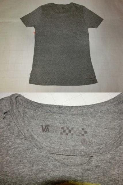 USA購入【VANS】穴あき加工 ヤシの木ロゴプリントTシャツUS S 灰 < 女性ファッション  USA購入【VANS】穴あき加工 ヤシの木ロゴプリントTシャツUS S 灰 < 女性ファッションの