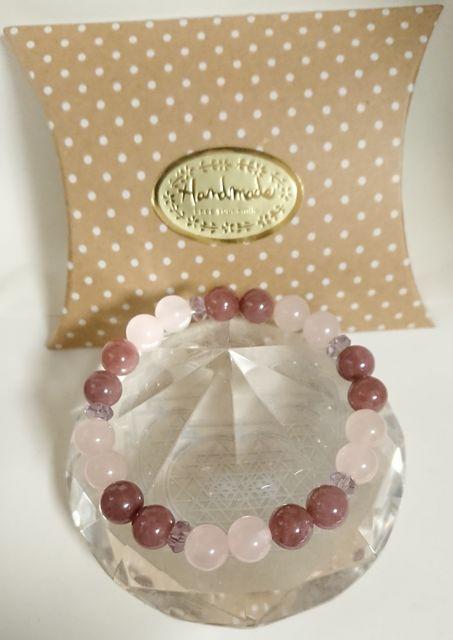 恋愛(ローズクォーツ&赤水晶)ブレス16p < 女性アクセサリー/時計 恋愛(ローズクォーツ&赤水晶)ブレス16p < 女性アクセサリー/時計の