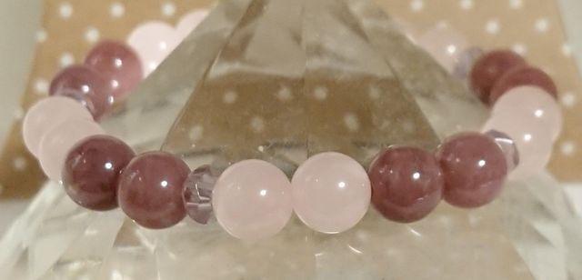 恋愛(ローズクォーツ&赤水晶)ブレス16p < 女性アクセサリー/時計 恋愛(ローズクォーツ&赤水晶)ブレス16p < 女性アクセサリー/時計の